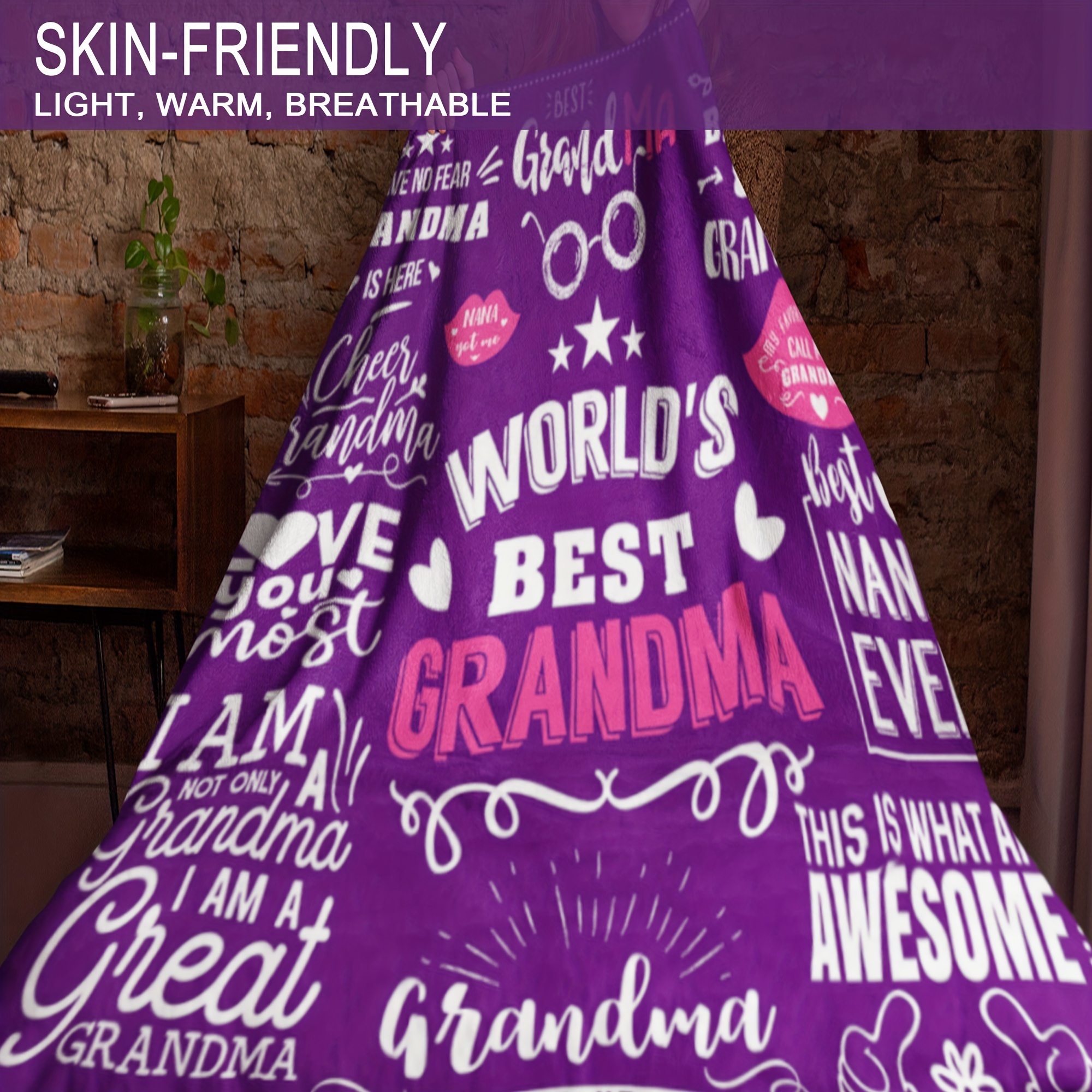 Grandma Gifts Blanket 60''x50'', Best Gifts for Grandma, Great