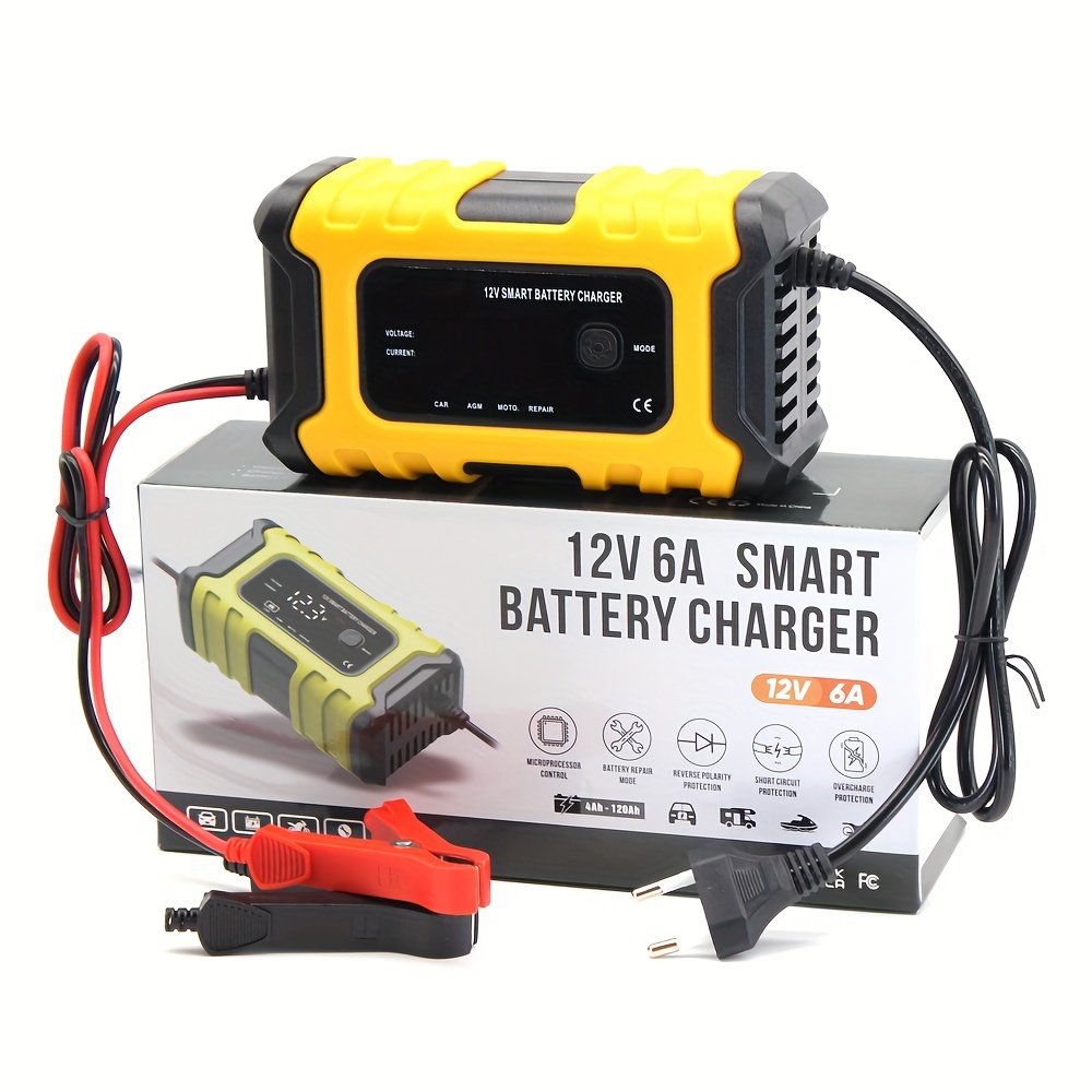 Car Battery Charger, 12V 4Ah-100Ah Smart Battery Trickle Charger Automotive  Battery Maintainer Desulfator With Temperature Compensation