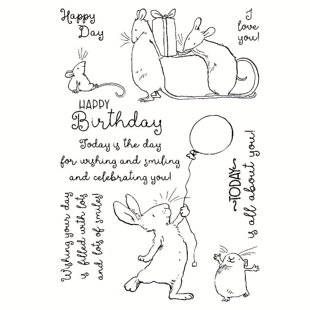 Happy Birthday Stamps & Cutting Dies