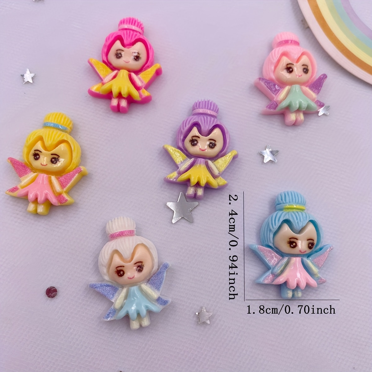 Diy Bow Decor Accessories Crafts resin Colorful Mini Cartoon - Temu