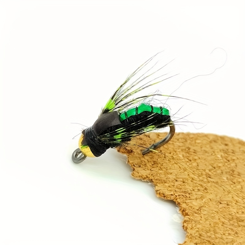 3-8Pcs Nymph Scud Fly Bug Worm Trout Fishing Flies Artificial Insect Fly  Fishing Lure