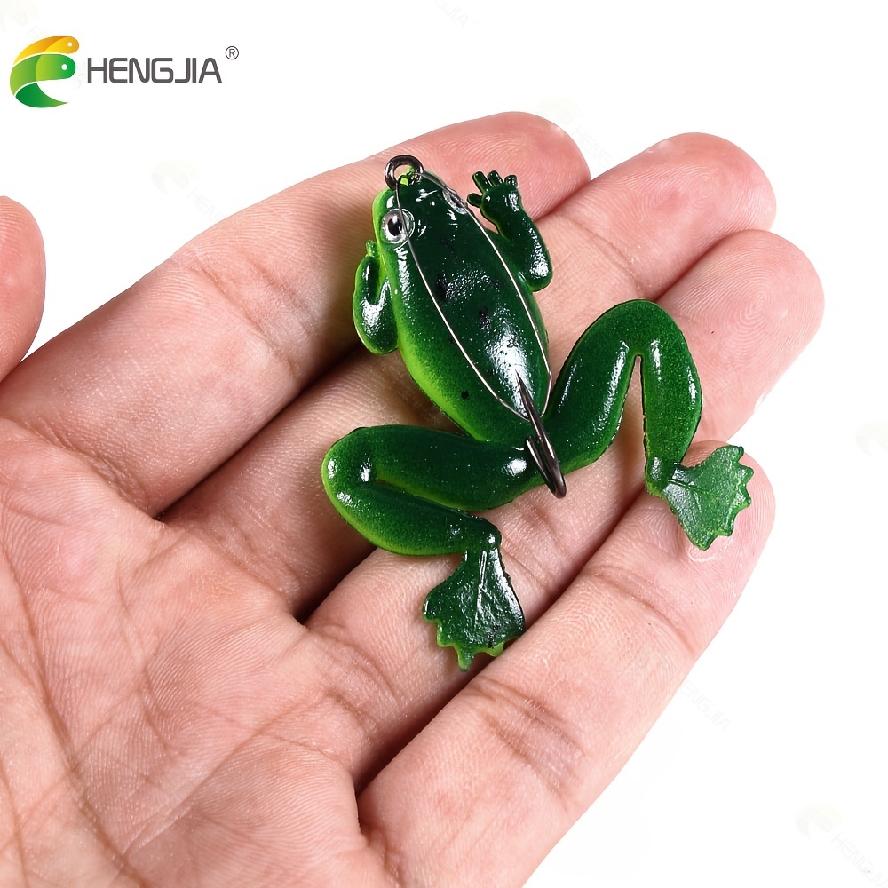 3pcs Lifelike Rubber Frog Fishing Bait Lures Set - Perfect for Sea Fishing  With Bass Hook Carp!