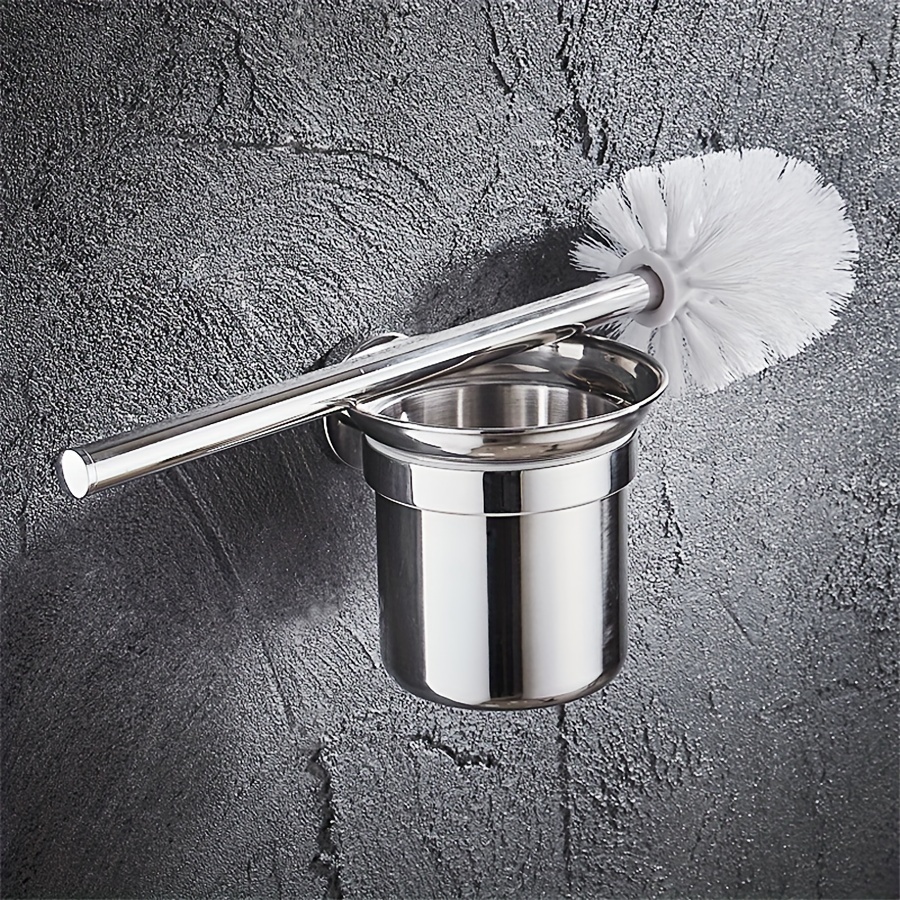 Wall Mounted Toilet Brush With Holder Bathroom Cleaning Tool - Temu