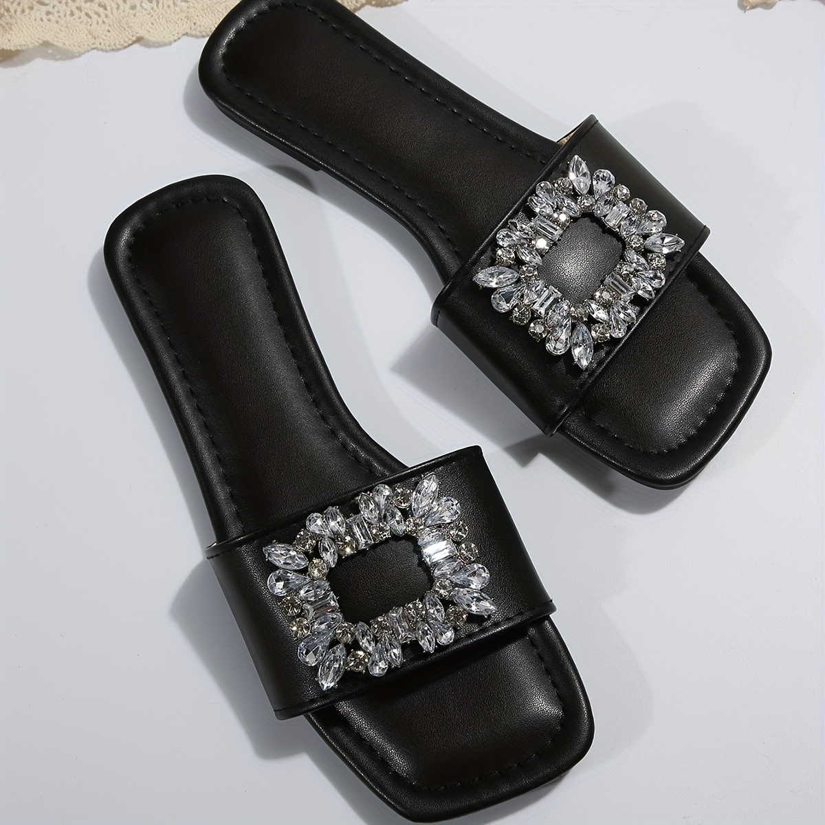 Jeweled 2025 slides shoes