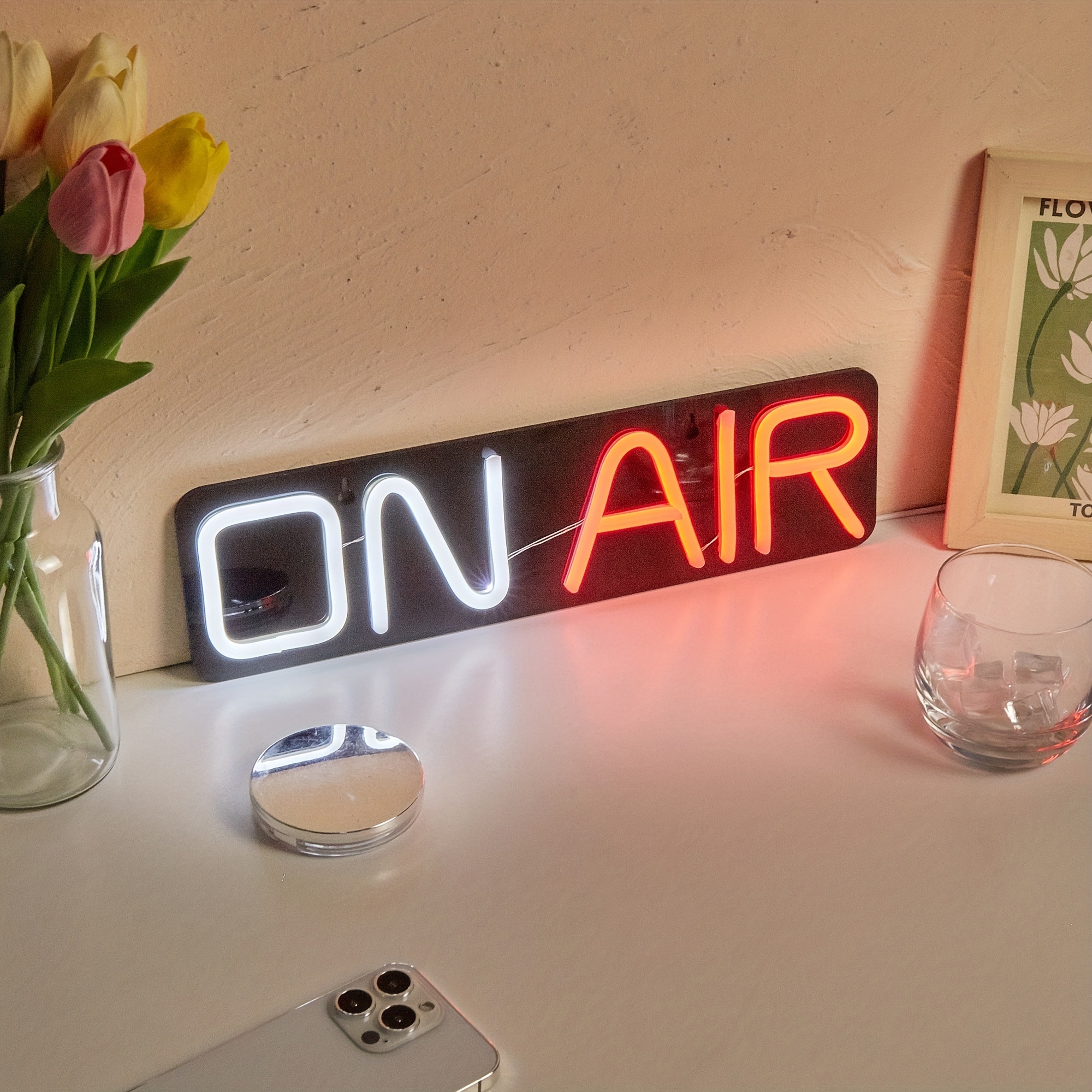 On Air' Glass Neon Sign