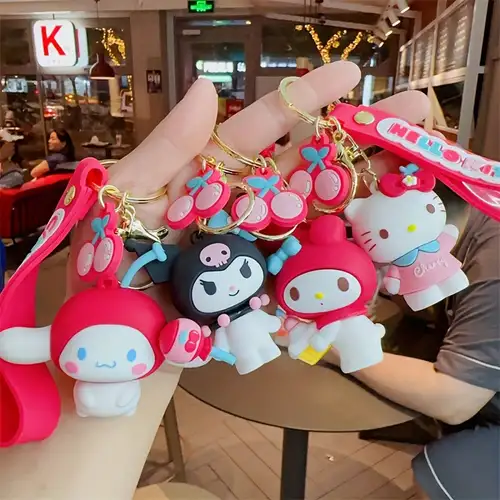 Cute Kawaii Hello Kitty Accessoires Anime Porte clés - Temu France