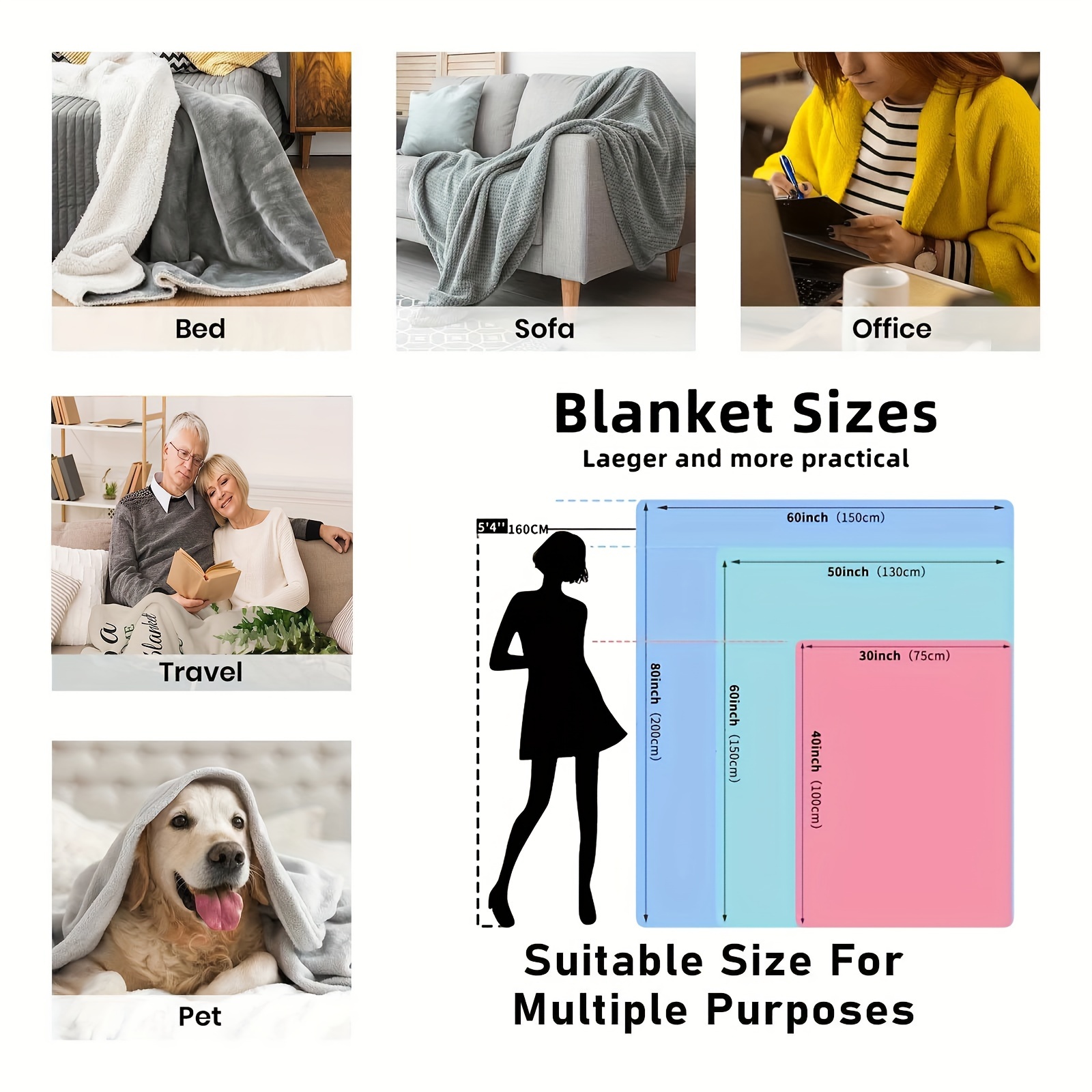 How big is 50 best sale x 60 inches blanket