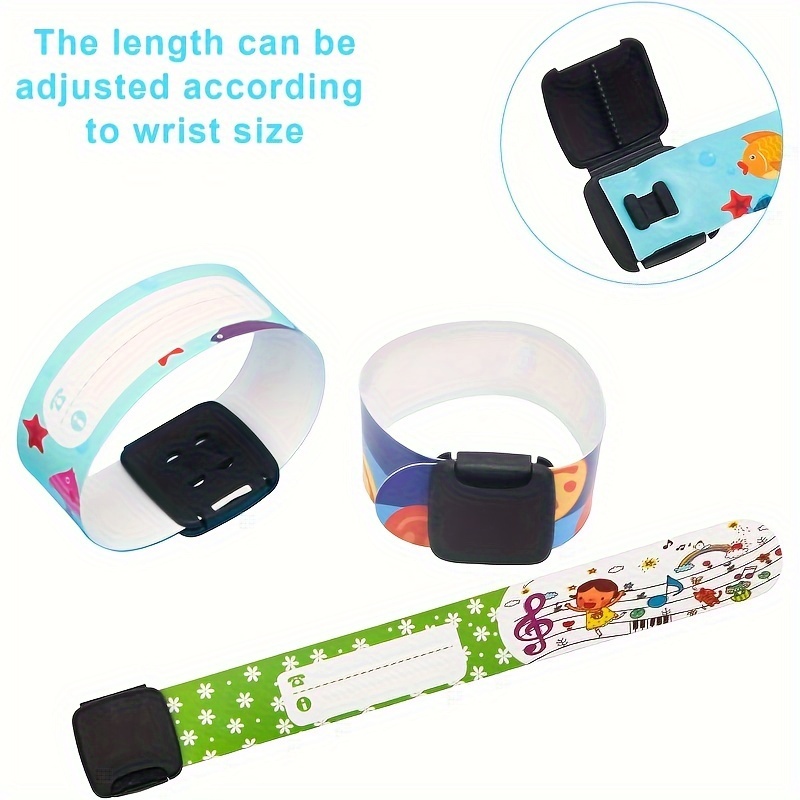 Vicloon Notfall-Armband für Kinder 12 Stück SOS Armband mit 1 Marker Stift  ID