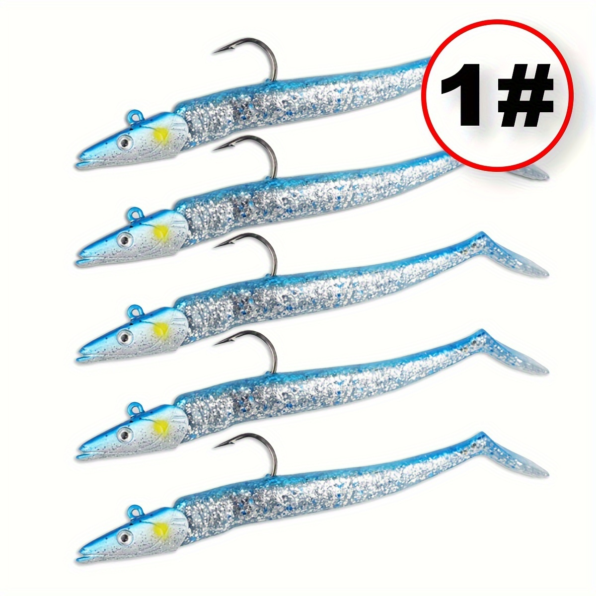 1/4 ounce 3 Pack Silver Pearl Standard Swim Bait HELLRAZOR Rattling Jig  head, Saltwater and Freshwater fishing tackle