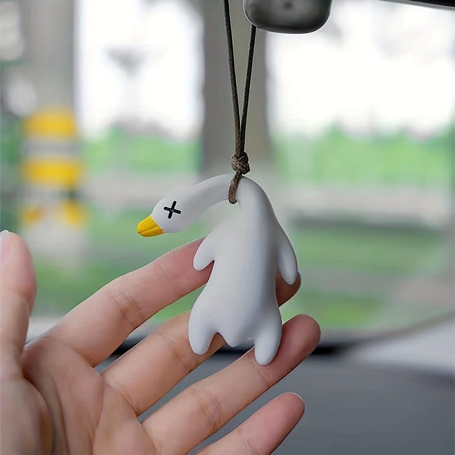 Car Swinging Ornament Rear View Mirror Accessories Cute Car - Temu