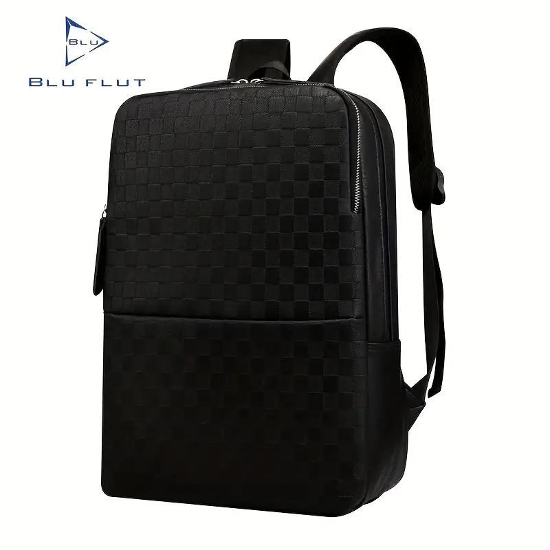 Blu Flut Men's Backpack, Vintage Simple Leather Large Capacity Backpack,  Casual Outdoor Travel Backpack, Men's Laptop Backpack - Temu