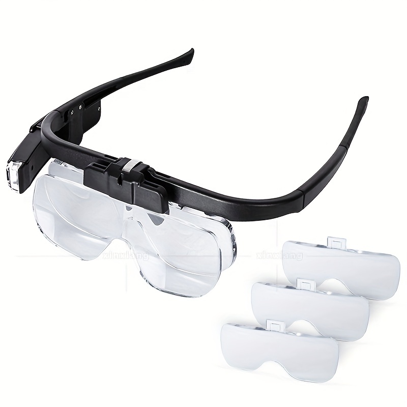Clip On Head-Mounted Magnifier for Eyeglass 2x Magnification for