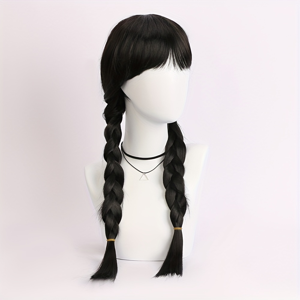 White pigtail best sale wig