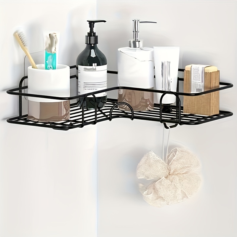 Bathroom kitchen Punch Corner Frame Shower Shelf Wrought Iron