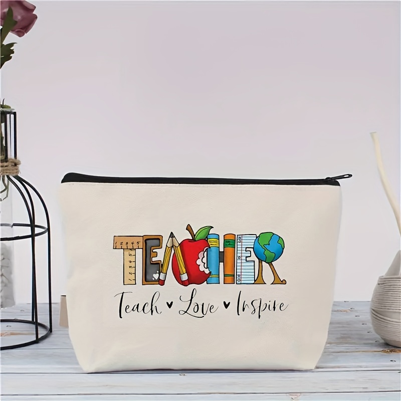 Teach Love Inspire Makeup Bag Toiletry Organizer Pencil - Temu