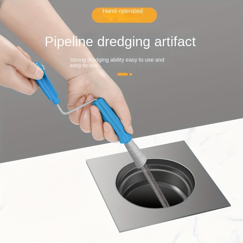 Pipe Dredging Brush with Rotating Handle Drain Cleaner Thin&Flexible Hair  Sewer Sink Cleaning Brush Clog Plug Hole Remover Tool - AliExpress