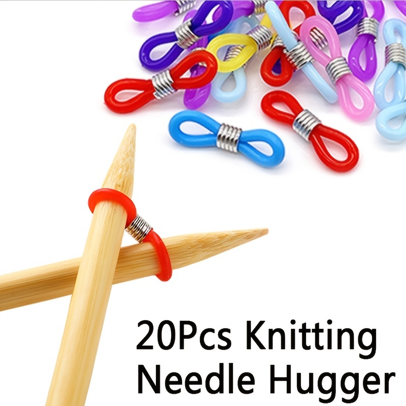 8/16Pcs Colorful Silicone Knitting Needle Holder Spring Needle Plug  Accessories Knitting Tip Protectors for Knitting Gadgets