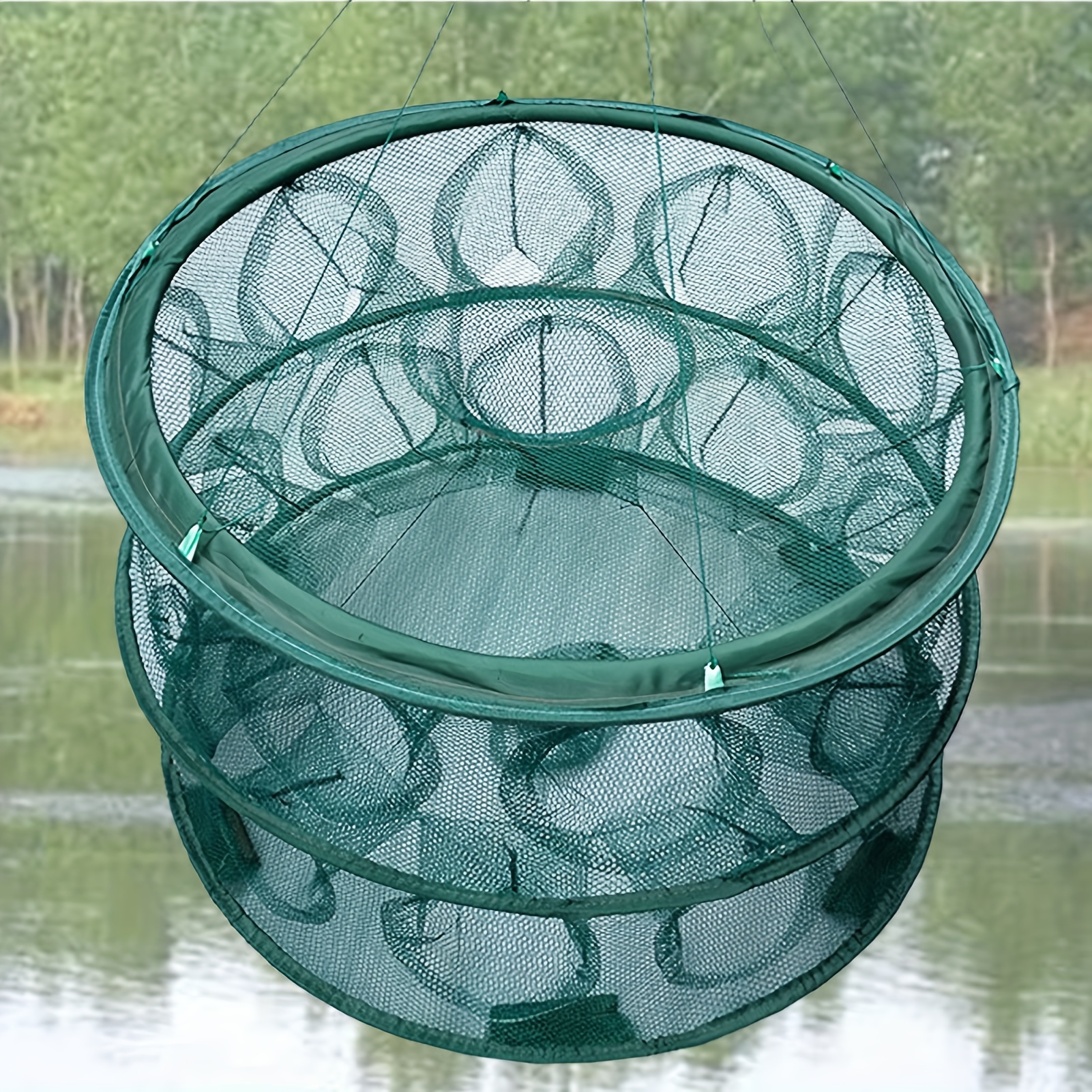 Automatic Open Fishing Nylon Net Folding Fishing Cage Shrimp - Temu