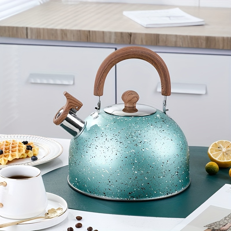 Modern Tea Pot Loud Whistling Stainless Steel Tea Kettle 2.5L Large  Capacity for Gas Electric