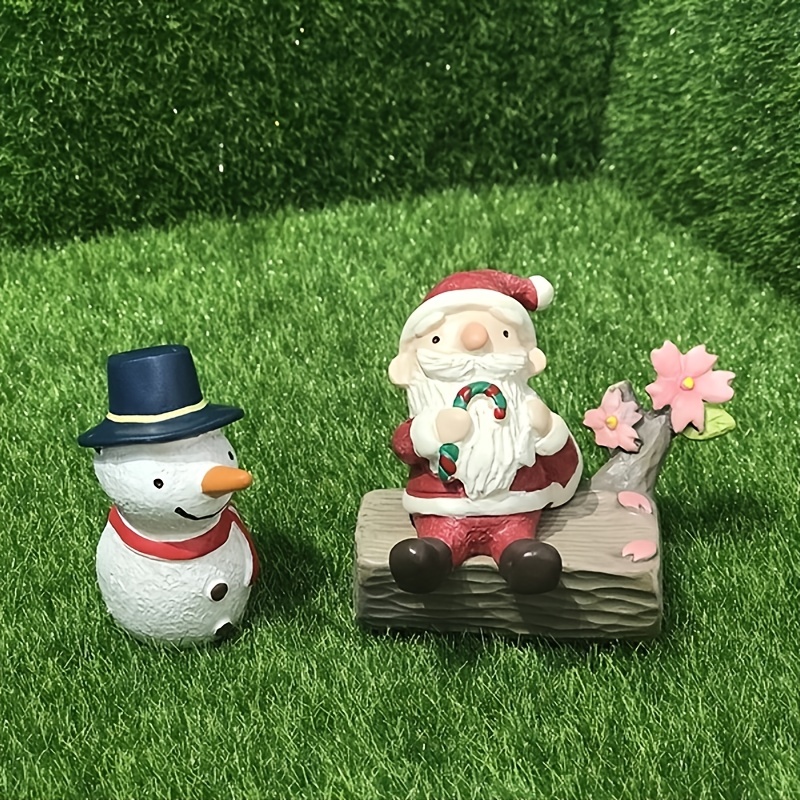 Christmas Micro Landscape Ornaments Santa Claus Cute Snowman - Temu