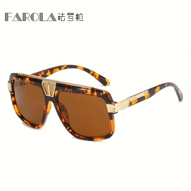 Fashionable Large Frame Sunglasses For Both Men And Women, Metal