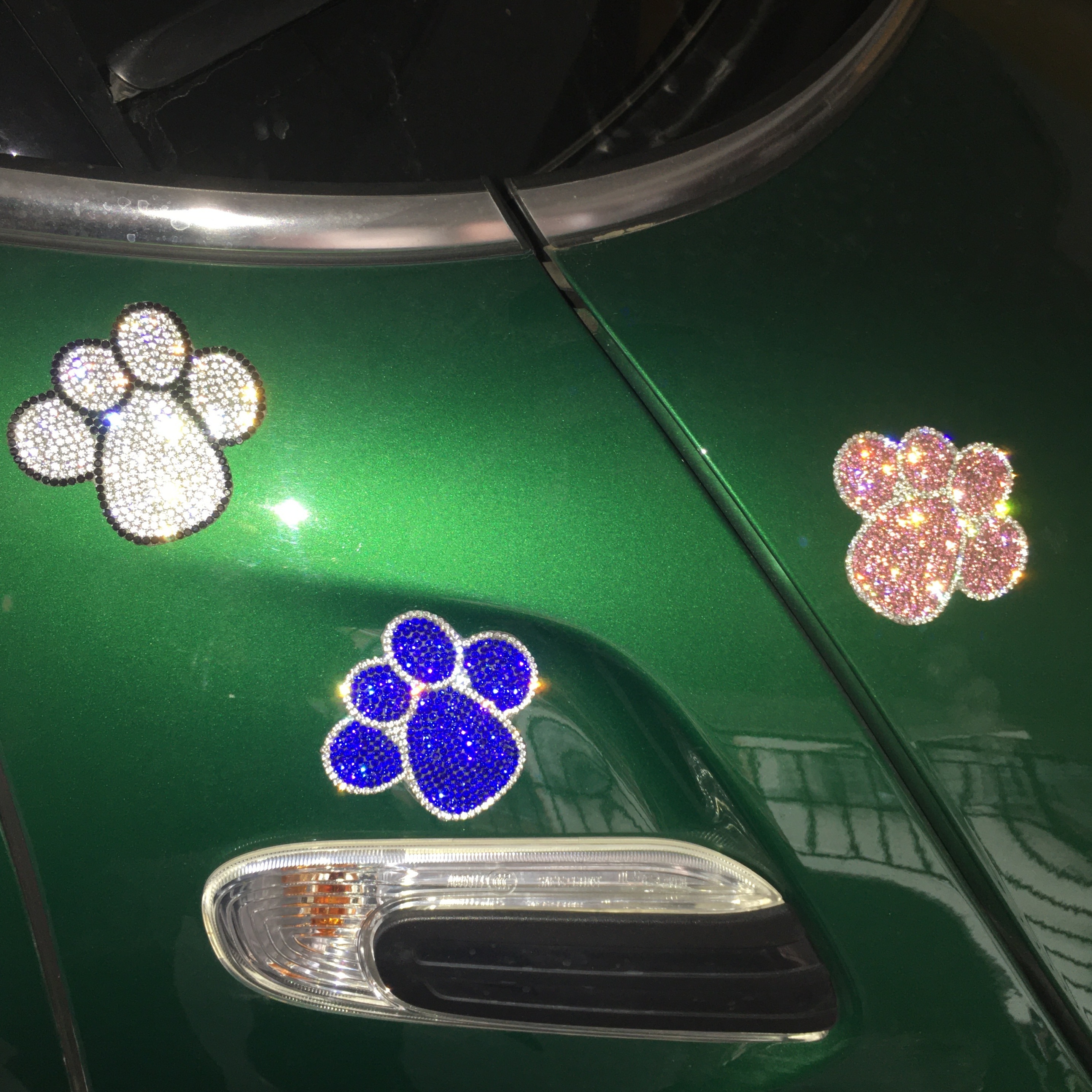 Lovely Cat Paw Car Truck Decals Cartoon Sticker Sparkly - Temu