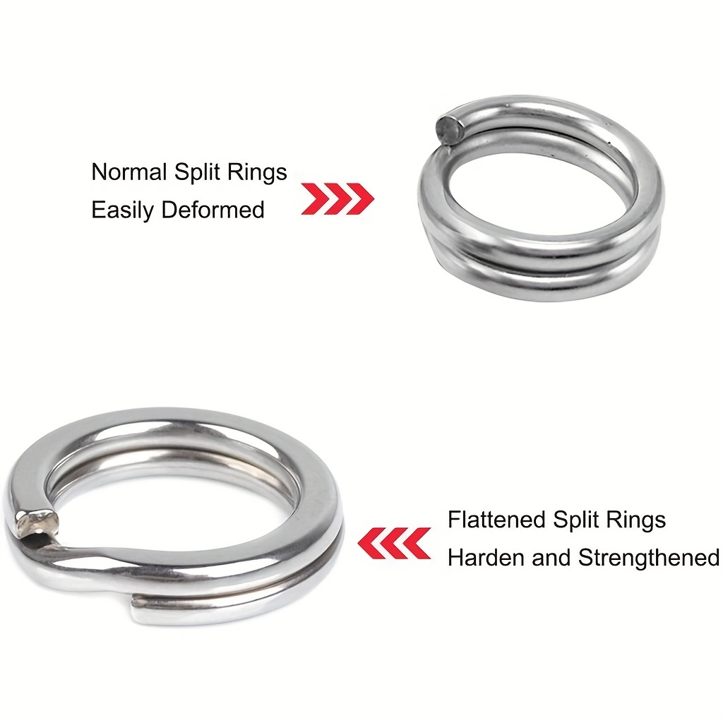 Stainless Steel Split Ring Heavy Duty Lure Connector Fishing