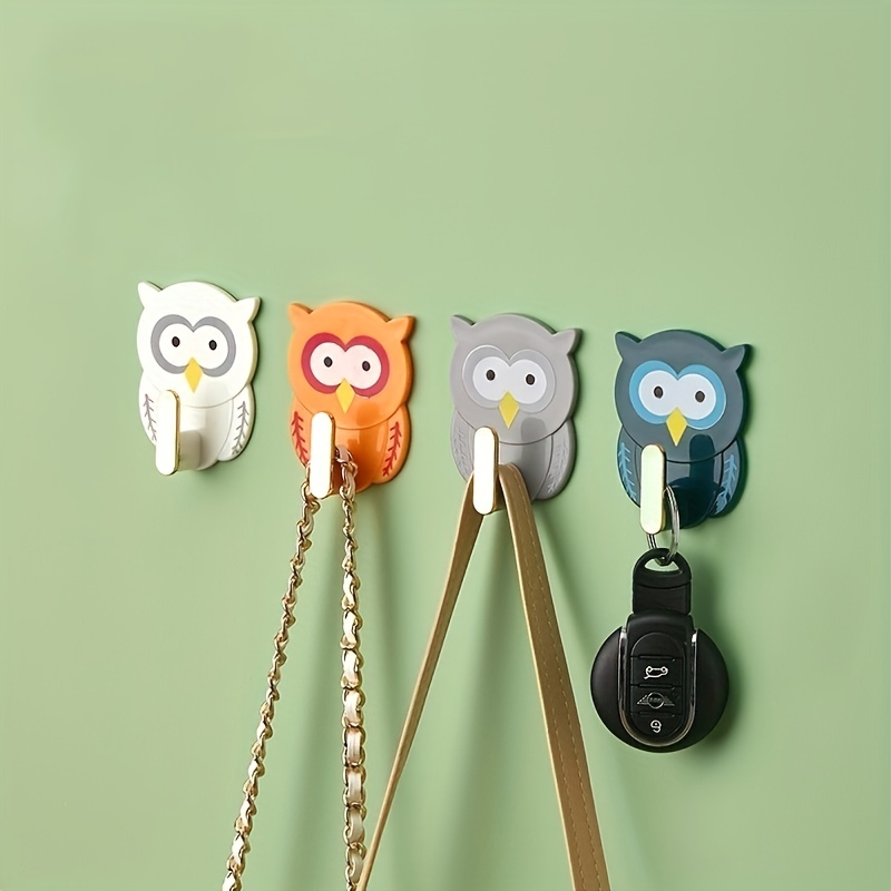 Wall Hooks Adhesive Utility Hook Heavy Duty Cartoon Owl Wall - Temu