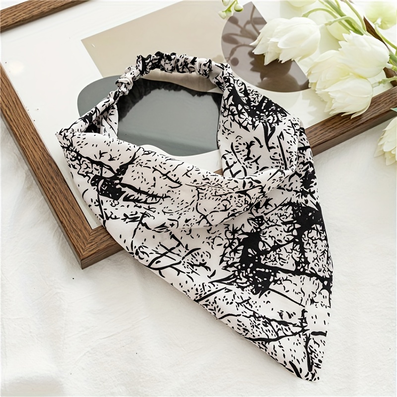 Boho Style Hair Scarf Floral Triangular Scarf Hair Band