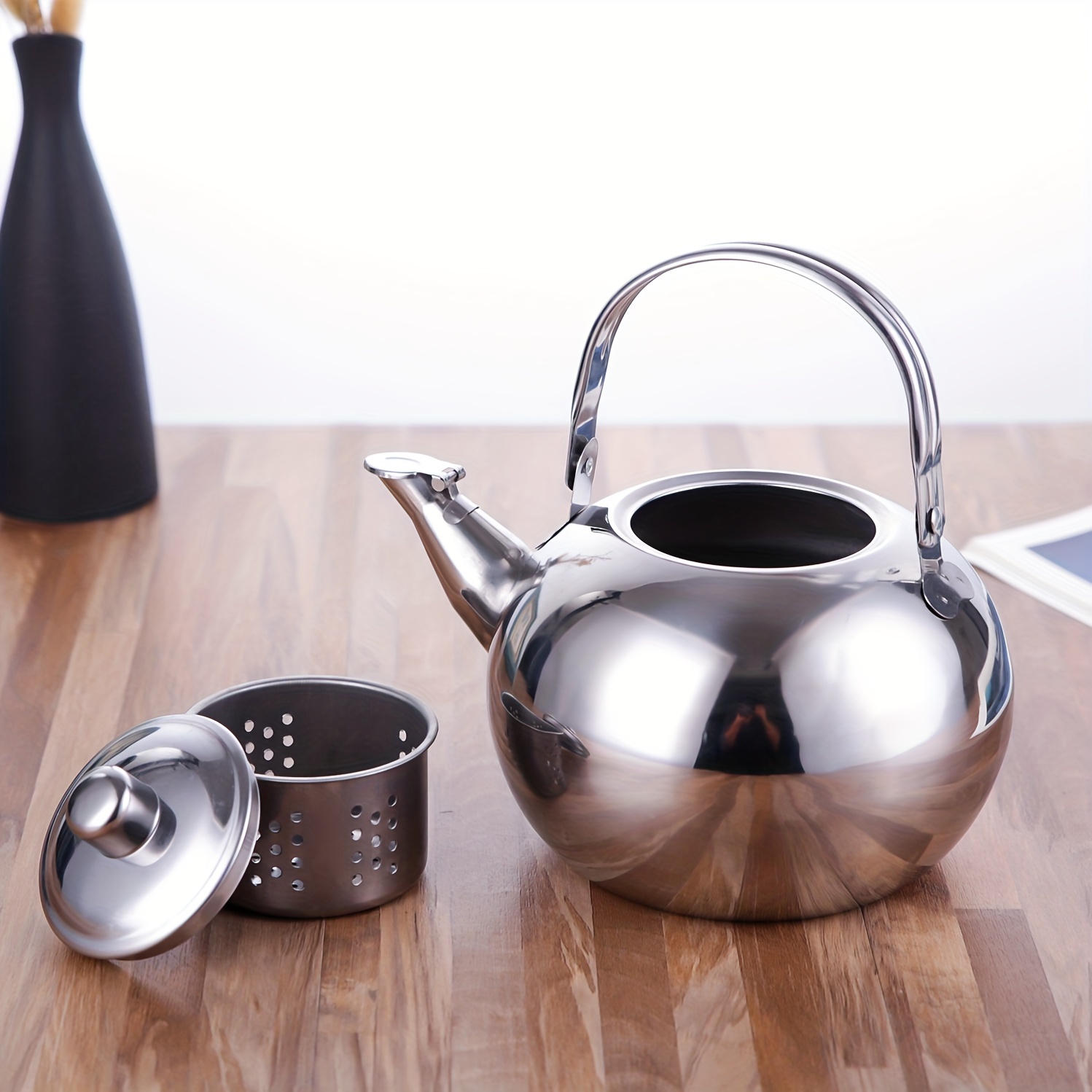 Stainless Steel Boiling Kettle Boiling Kettle With Tea Leak - Temu