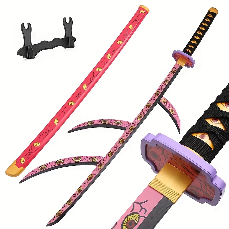 2 piezas de espada de madera samurái japonesa de juguete para espectáculos  de juguete Katana para niños de 5 años en adelante de 21 pulgadas de