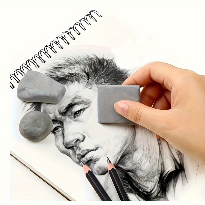 Pencil Erasers White Erasers Drawing Students Artist White - Temu