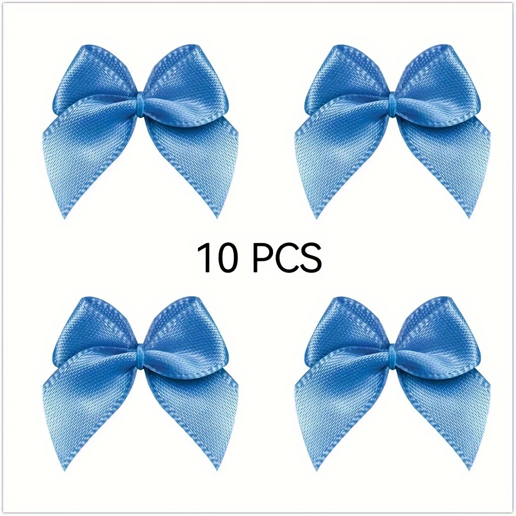 Big Satin Ribbon Bow 10Pcs Flower Hair Bows Ribbons Wedding Appliques  Sewing Kit