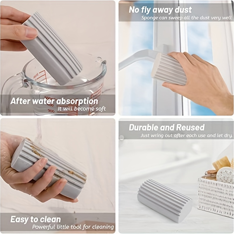 Kit de Limpieza con Damp Duster Esponja Mágica para Limpiar Polvo Espejos  Madera
