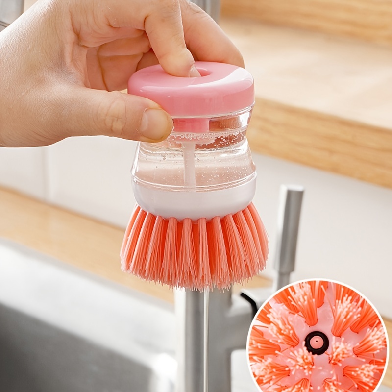 Practical Pot Brush Rounded Edge Dish Cleaning Brush Save Time Deep Clean  Automatic Hydraulic Pot Dish Plate Washing Brush