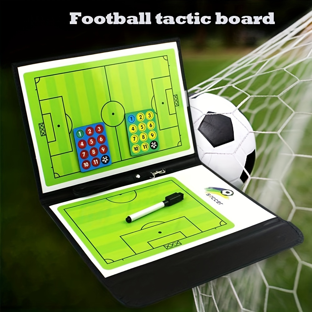 Keweis Football Coaching Board Soccer Coaches Clipboard Tactical Magnetic Board Kit with Dry Erase, Marker Pen and Zipper Bag (Football
