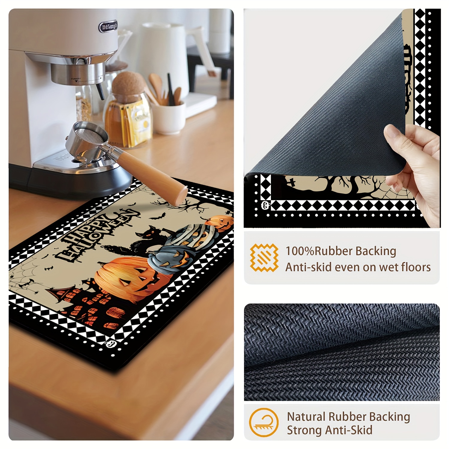 Retro Coffee Patterns, Moisture-proof Absorbent Coffee Pads, Rubber  Absorbent Dishwashing Pads, Kitchen Placemats, Kitchen Counters And Perfect  Accessories For Coffee Machines Coffee Bar Accessories Home Decor Room  Decor - Temu