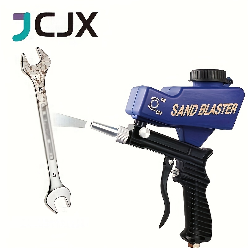 JCJX Kit De Pistolet De Sableuse Réglable, Sableuse Portative Pour  Compresseur D'air, Sablage Continu; Outil
