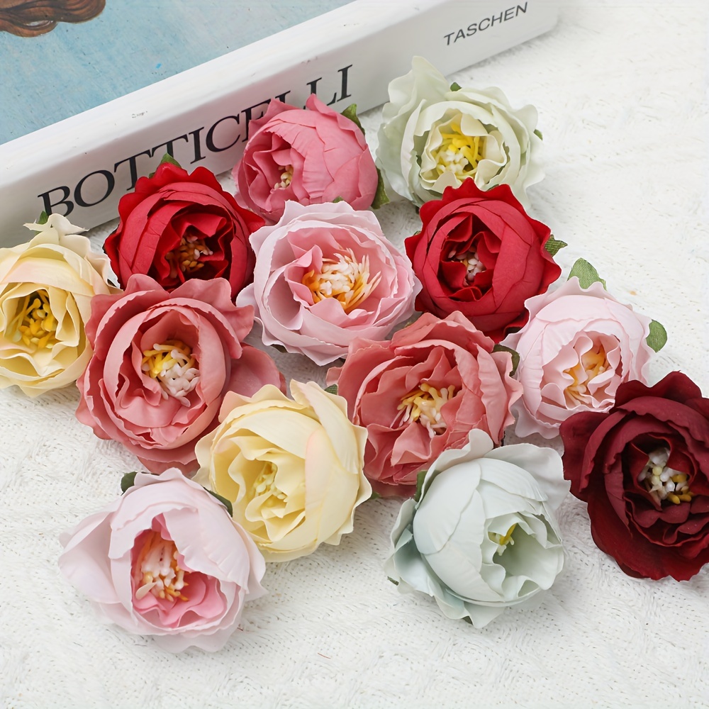 Artificial Flowers Tea Roses, Artificial Flower Buds Craft