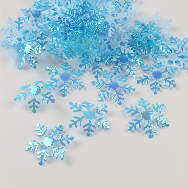 Blue Glitter Snowflakes, 2-Pack
