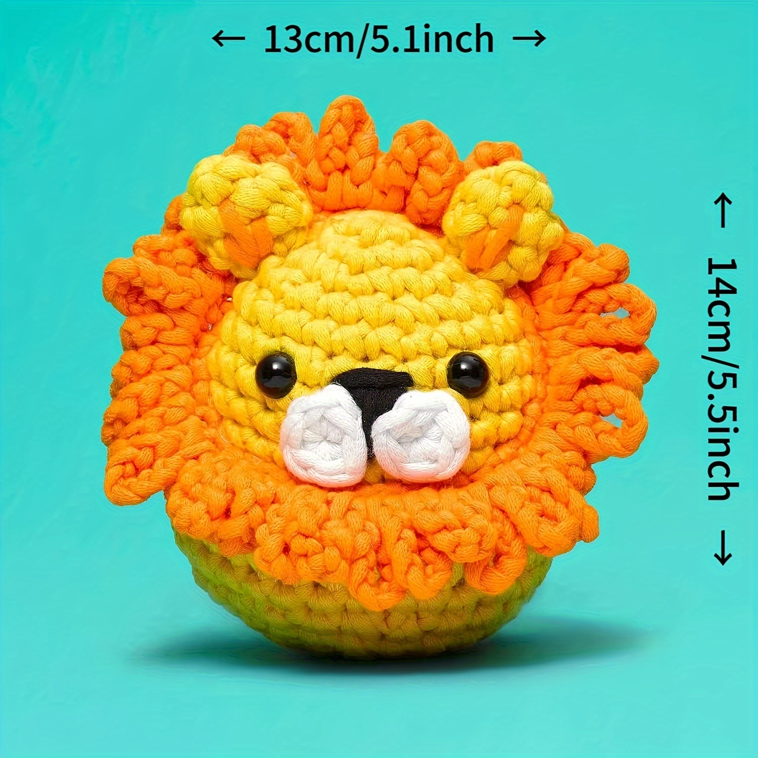 Beginners Crochet Kit With Easy Peasy Yarn, Crochet Kit For Complete  Beginners With Step-by-step Video Tutorials, Sebastian The Lion - Temu New  Zealand