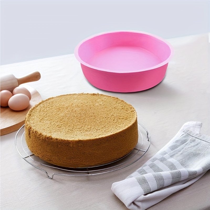 1pc, Silicone Cake Pan (12.28''x10.82''x3.74''), Baking Cake Mold, Easy To  Slice Baking Pan, Oven Accessories, Baking Tools, Kitchen Gadgets, Kitchen