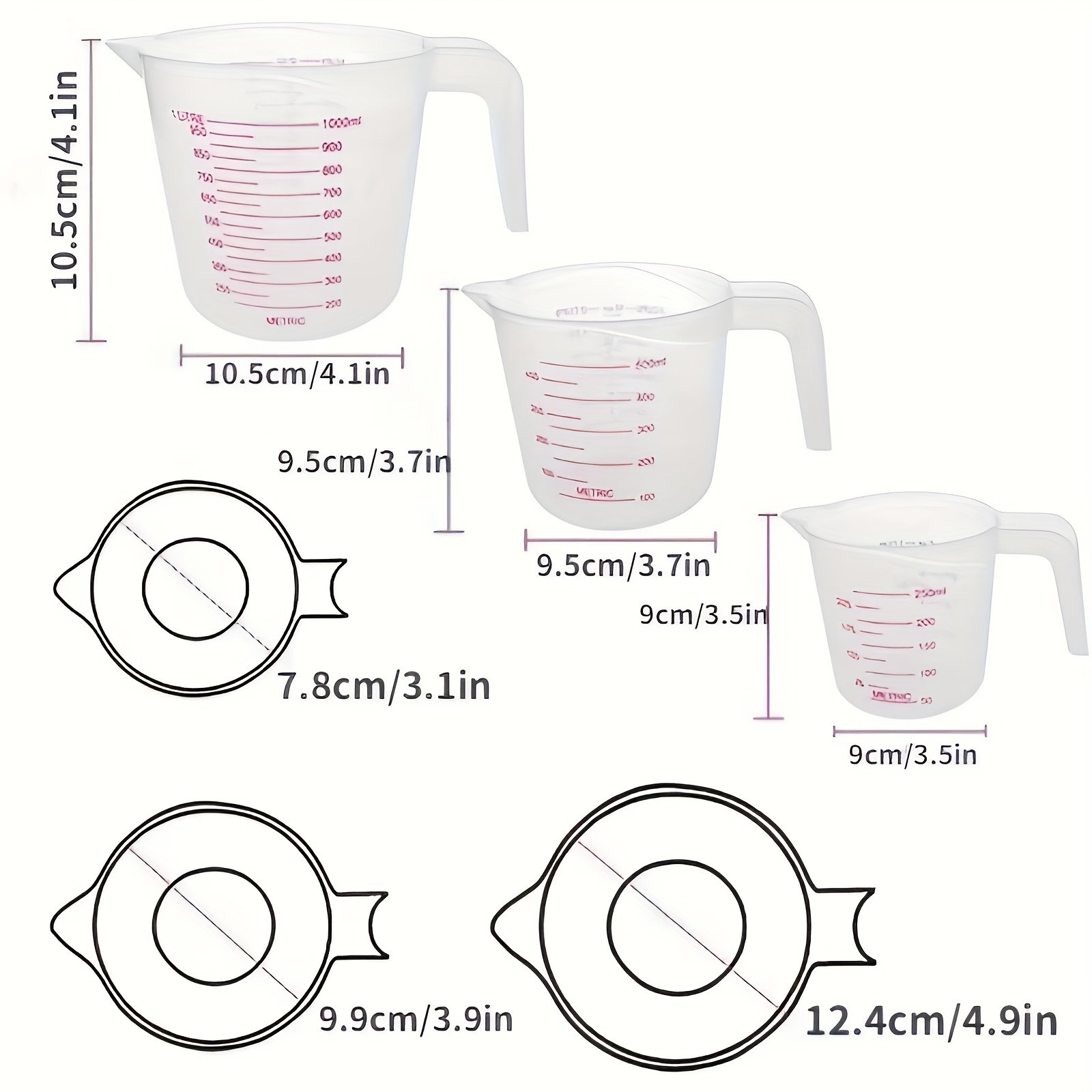 Measuring Cup Adjustable Spoon Kitchen Plastic Baking Dry Fluid Seasoning  Scoop with Scale, L 