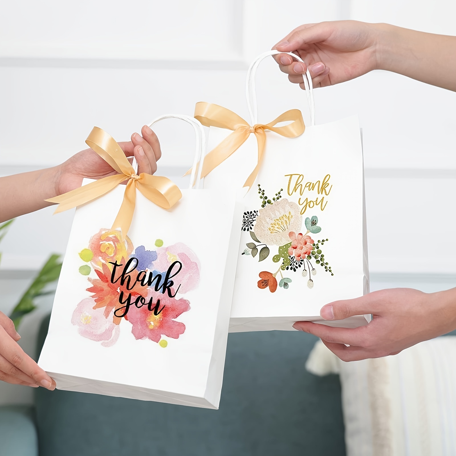 Small Gift Bags White Bulk Small Size Kraft Paper Bags - Temu