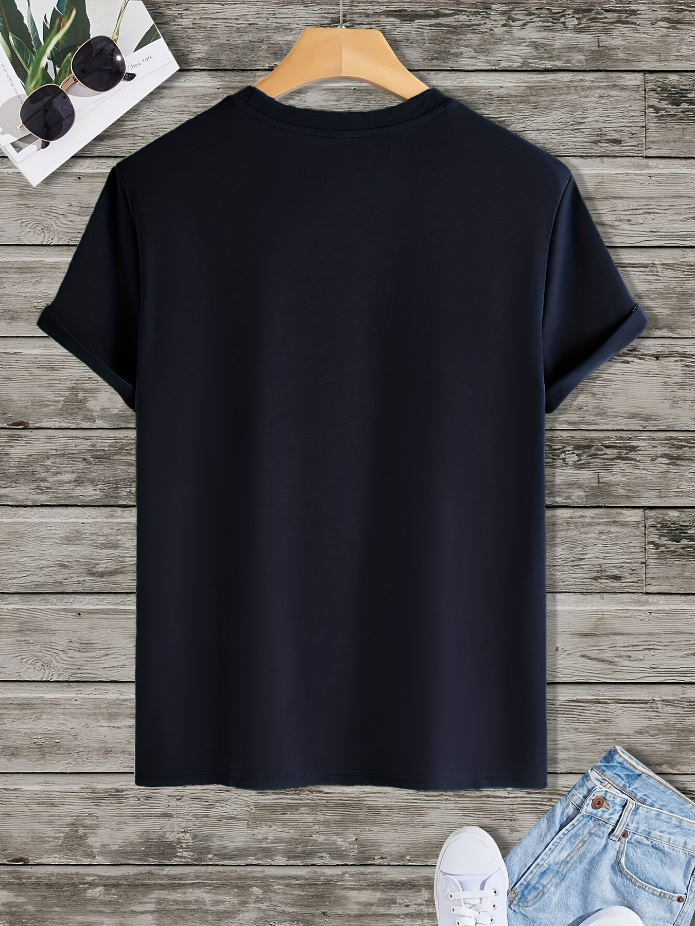 Men'S Print T-Shirt, Short-Sleeved Casual Round-Neck T-Shirt for Summer