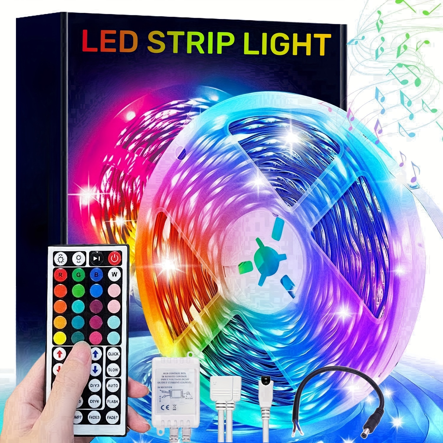 Led Strip Lights Rgb 2835 Dc5v Ir Controller Flexible Diode - Temu