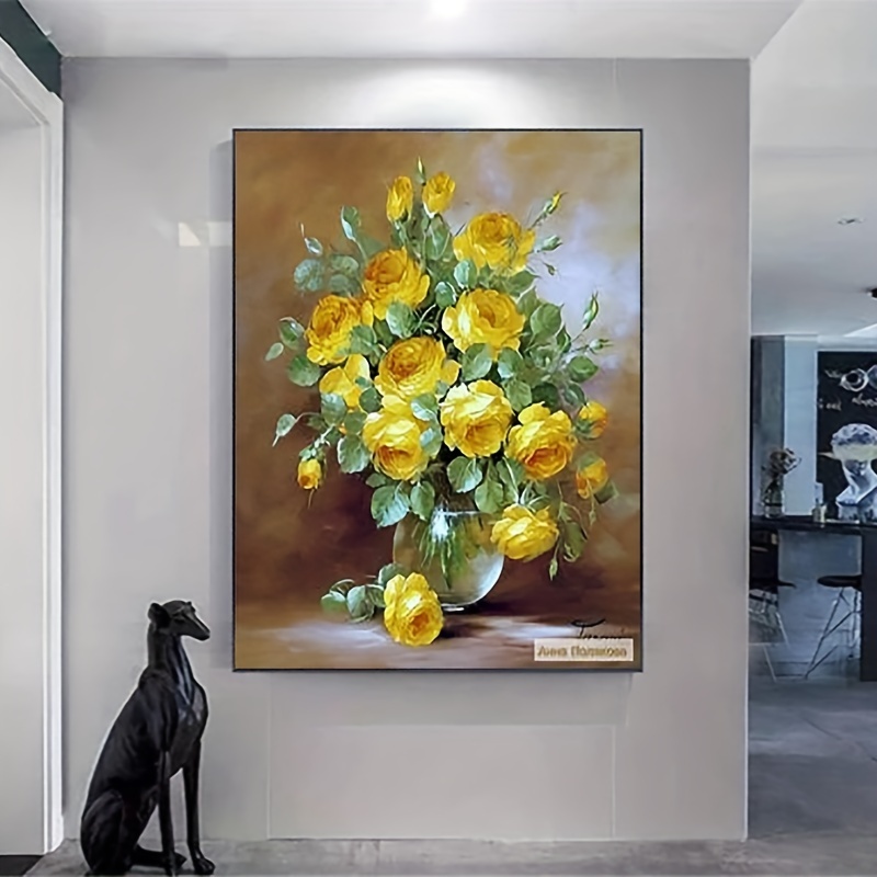 5d Diamond Painting Kits For Adults Diy Flower And Dog - Temu