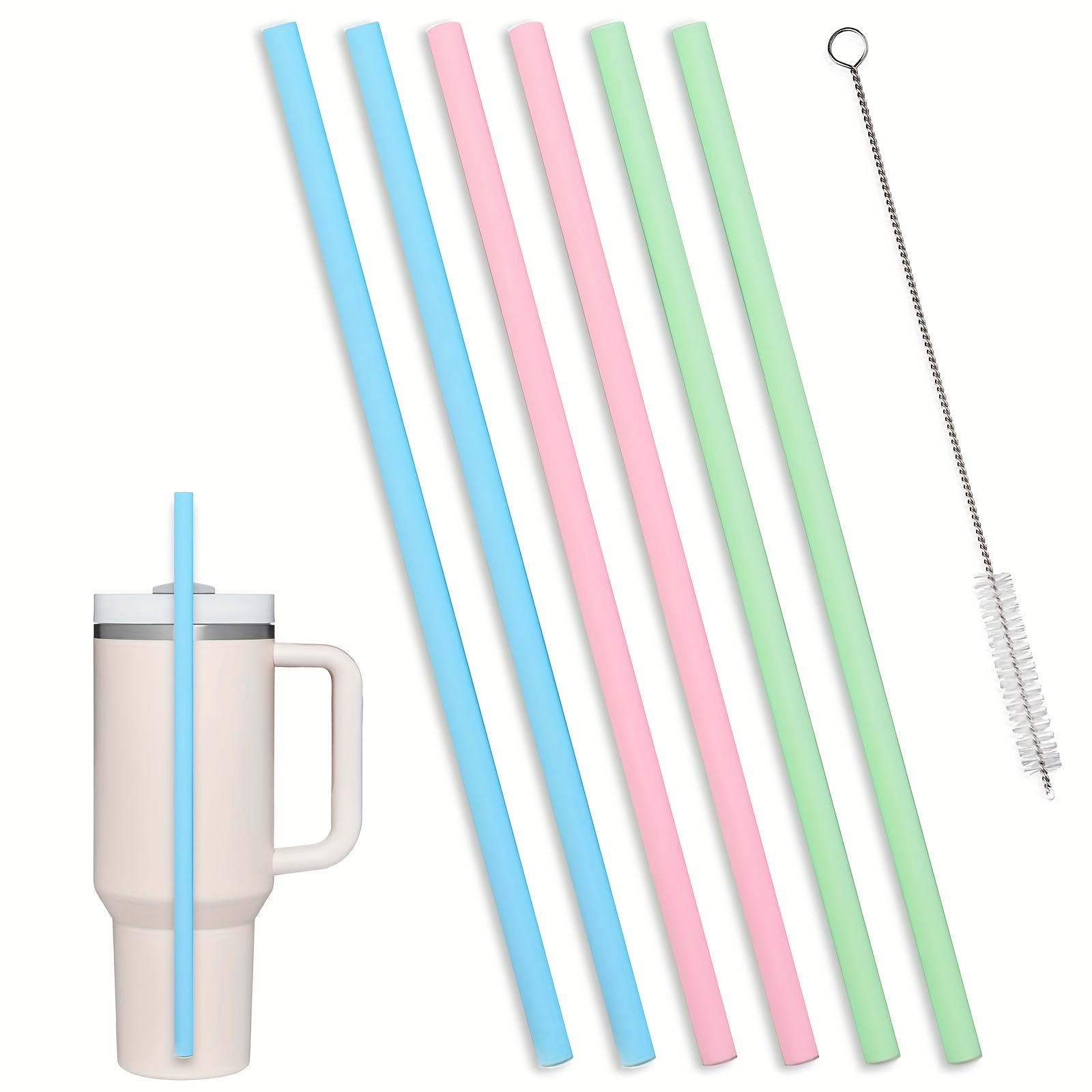 Reusable Straws With Cleaning Brush For Stanley Adventure - Temu