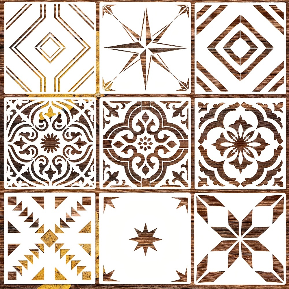 Plantillas decorativas cortadas con láser de plantillas de mosaico marroquí  vintage