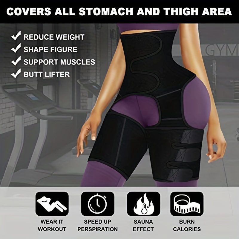 Waist Trainer Women 3-in-1 Waist Thigh Trimmer Body Shaper Weight Loss  Slimming Support Belt Hip Raise Corsets Workout Fitness